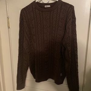 Brown katin cable knit sweater